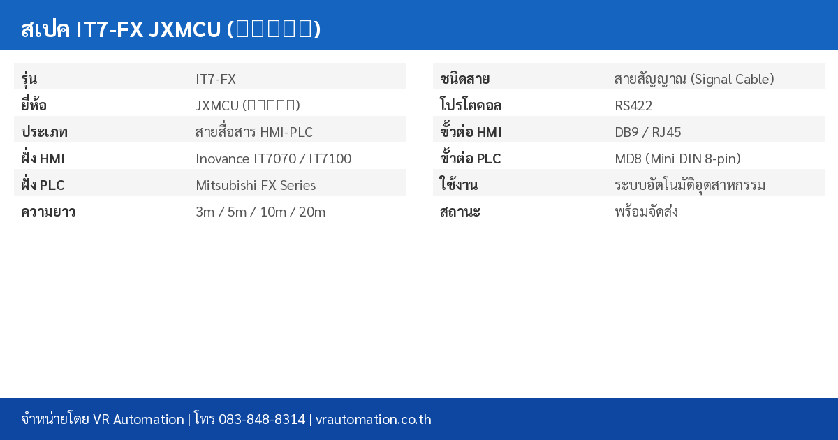 ตารางสเปค IT7-FX