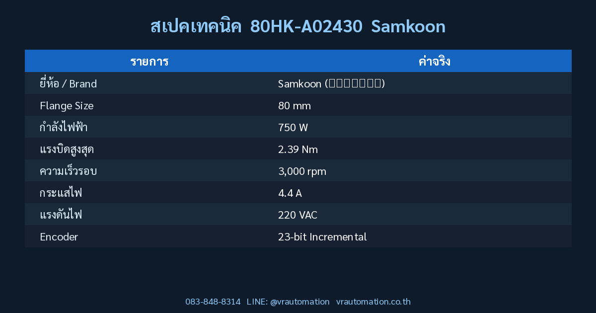 สเปค 80HK-A02430