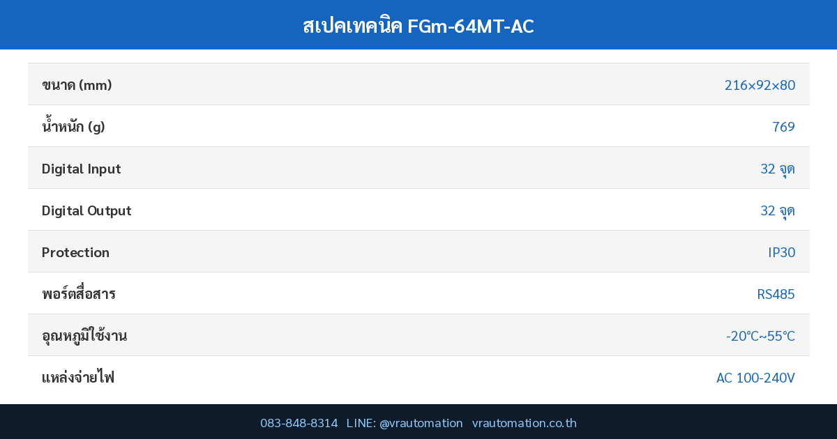 สเปค FGm-64MT-AC