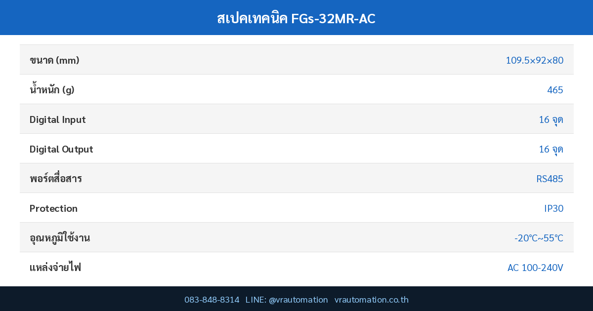 สเปค FGs-32MR-AC