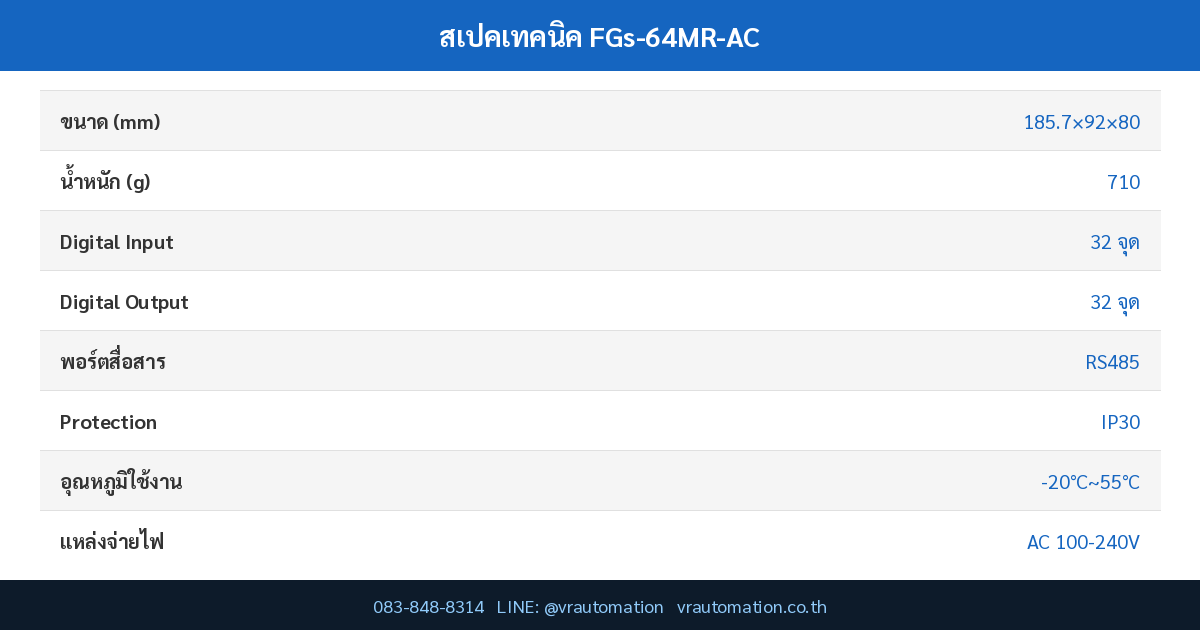 สเปค FGs-64MR-AC
