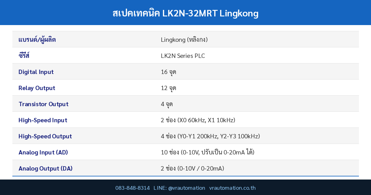 สเปค LK2N-32MRT Lingkong