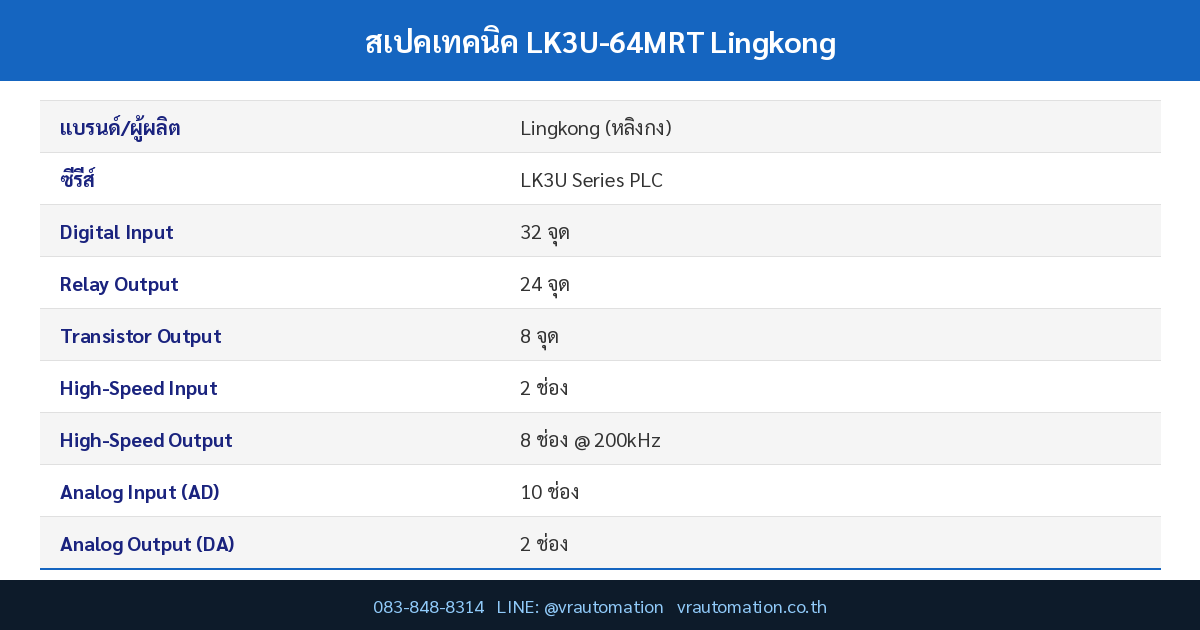 สเปค LK3U-64MRT Lingkong