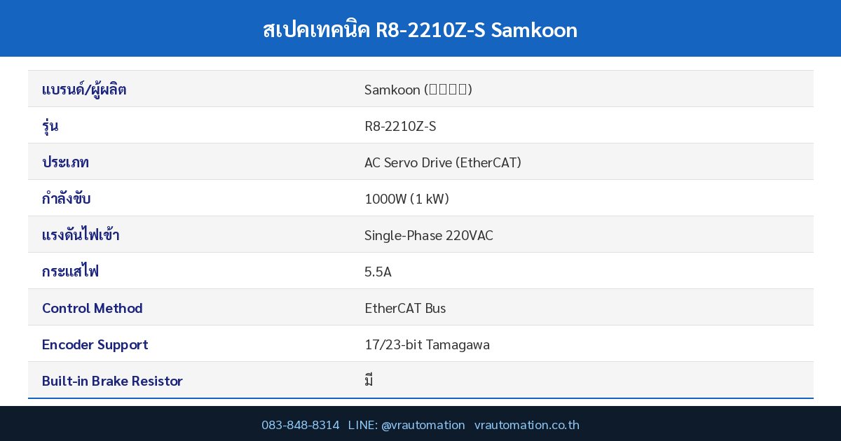 สเปค R8-2210Z-S Samkoon