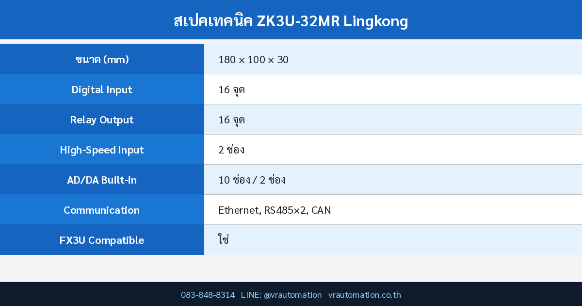 สเปค ZK3U-32MR Lingkong