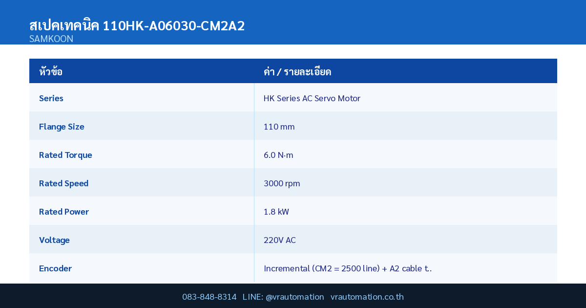 สเปค 110HK-A06030-CM2A2 Samkoon