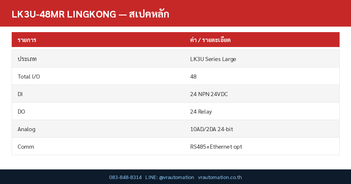 LK3U-48MR LINGKONG specs