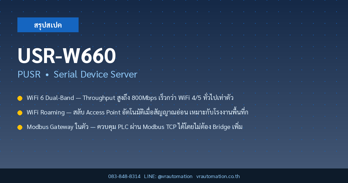 USR-W660 PUSR Serial Device Server - VR Automation