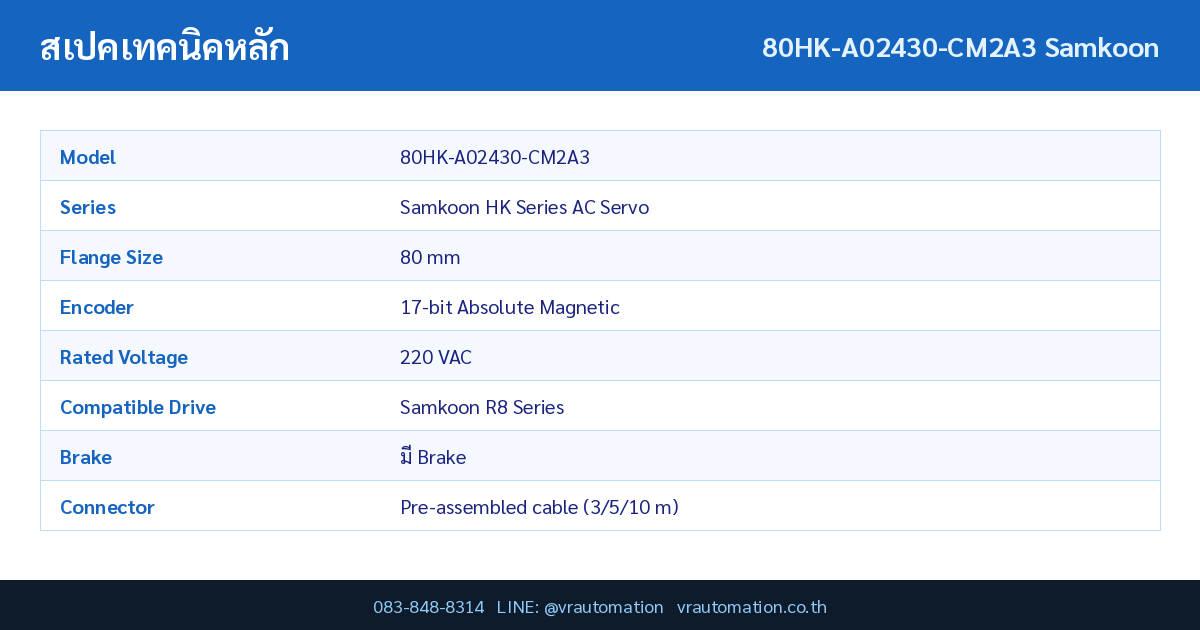 สเปค 80HK-A02430-CM2A3