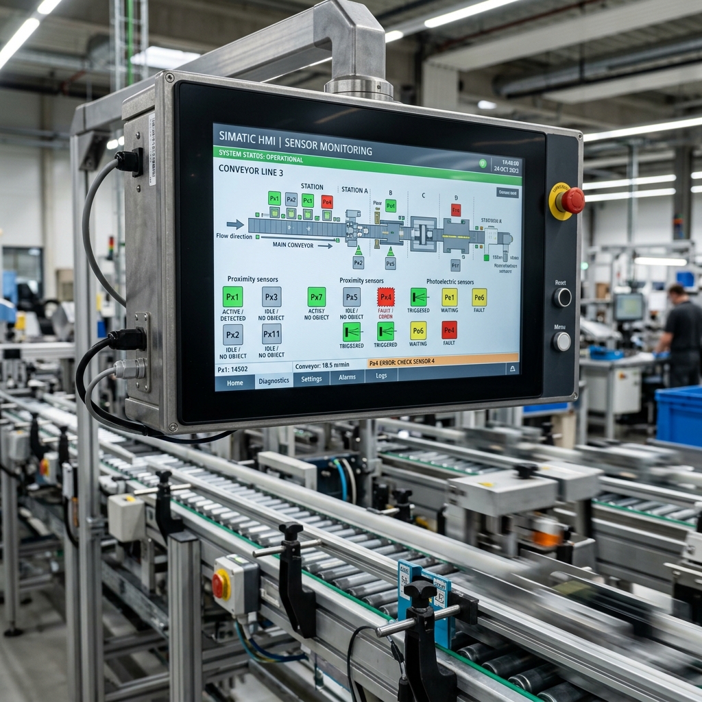 HMI Sensor Monitoring Screen