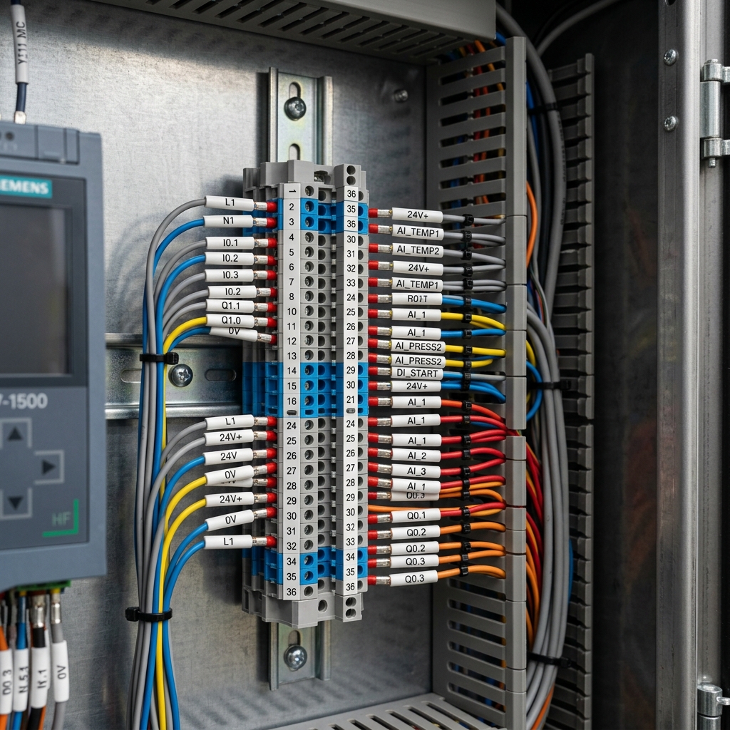 PLC I/O Wiring and Terminal Blocks