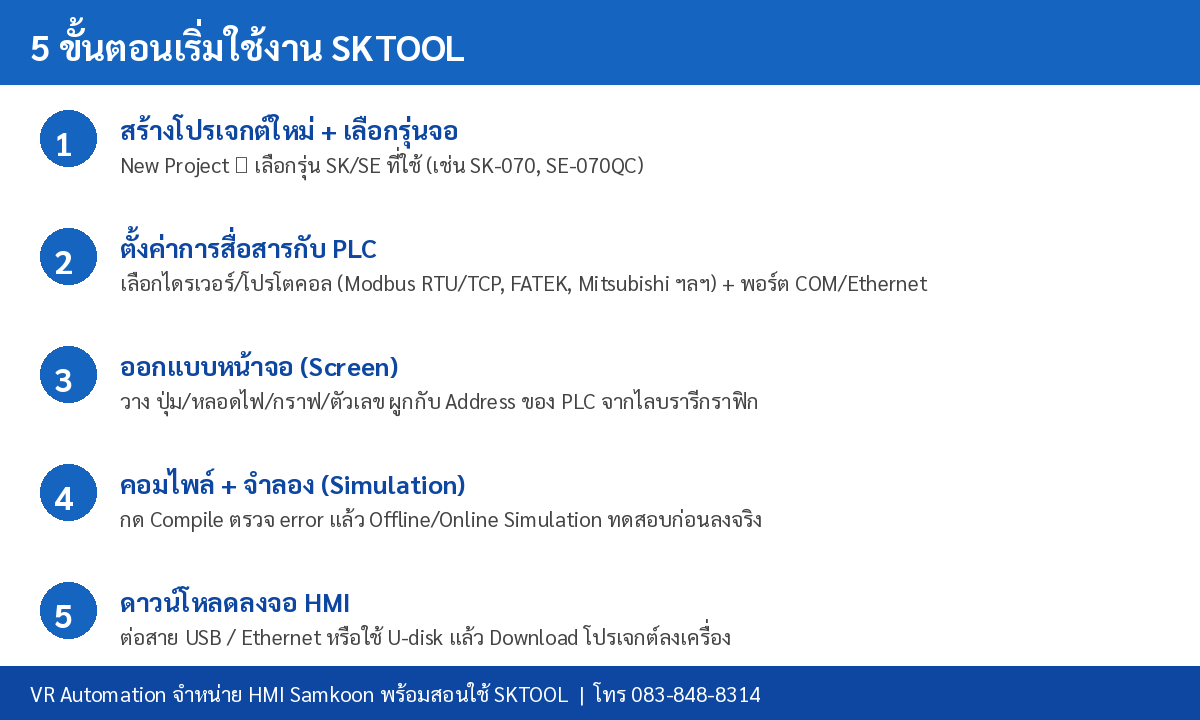 5 ขั้นตอนเริ่มใช้งาน SKTOOL Samkoon