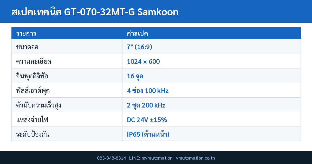 GT-070-32MT-G Samkoon All-in-One HMI+PLC
