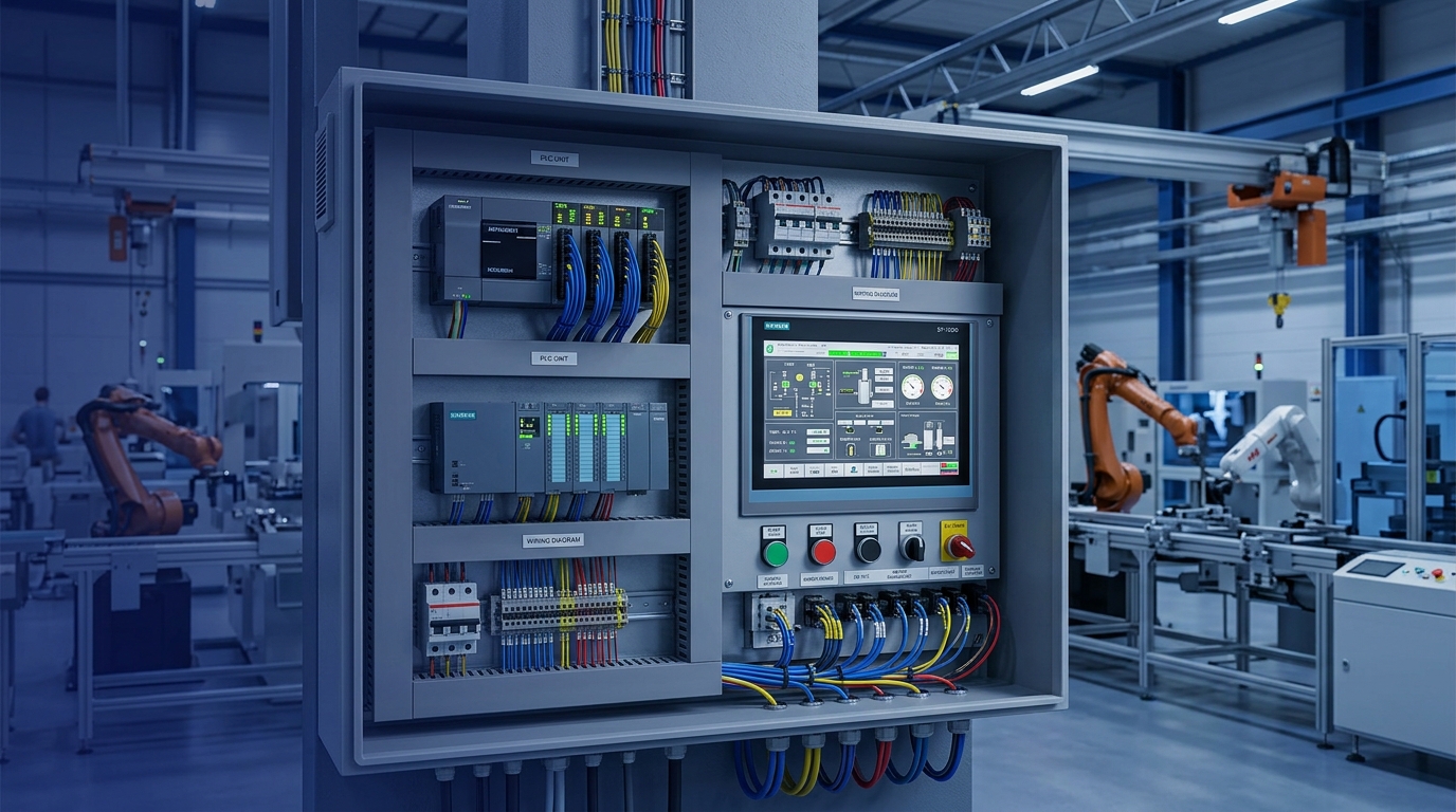 รับเขียนโปรแกรม PLC HMI ตู้คอนโทรลพร้อมจอสัมผัส VR Automation