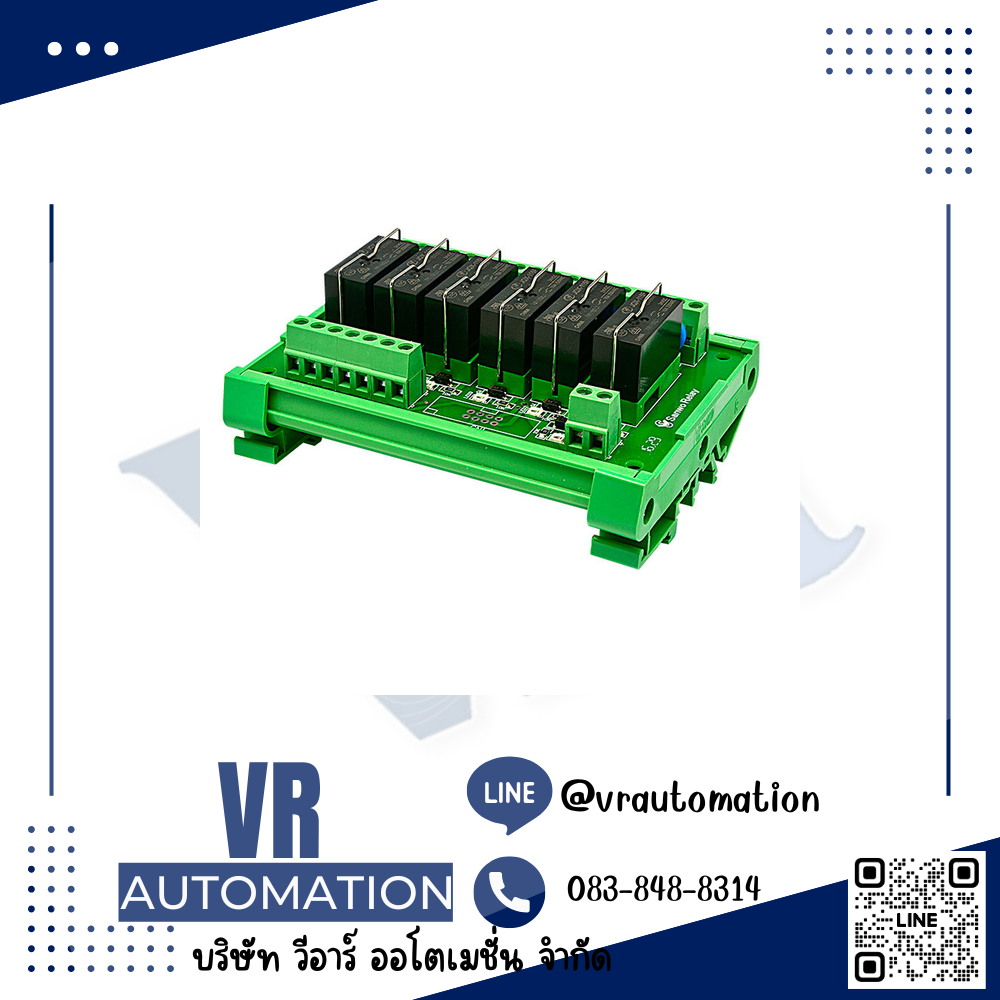 SANWO TKG2R-1E-K624 รีเลย์โมดูล 6 ช่อง สำหรับ PLC จำหน่ายโดย VR Automation