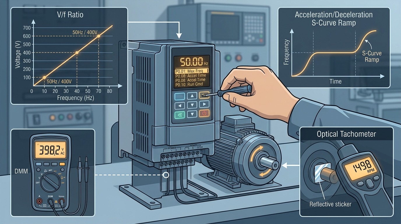 การตั้งค่า Parameter Inverter VFD ควบคุมความเร็วมอเตอร์ - VR Automation